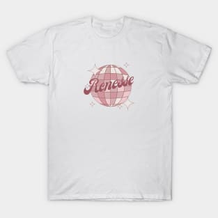 Renesse Zeeland Netherlands Retro Vintage Dance pink T-Shirt